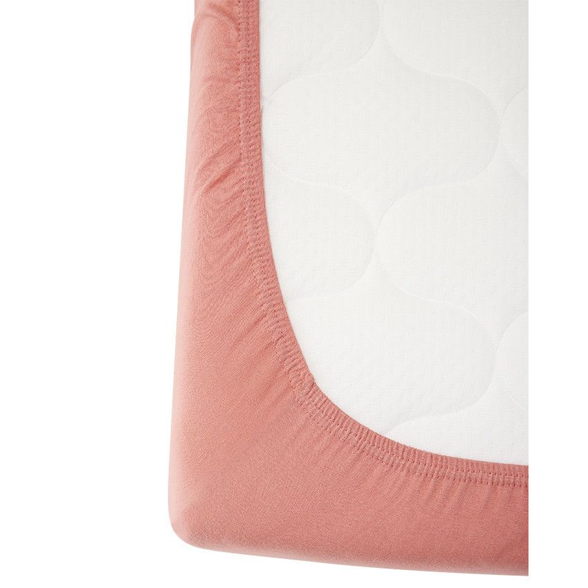 Drap housse en jersey 70 x 140 cm - Corail