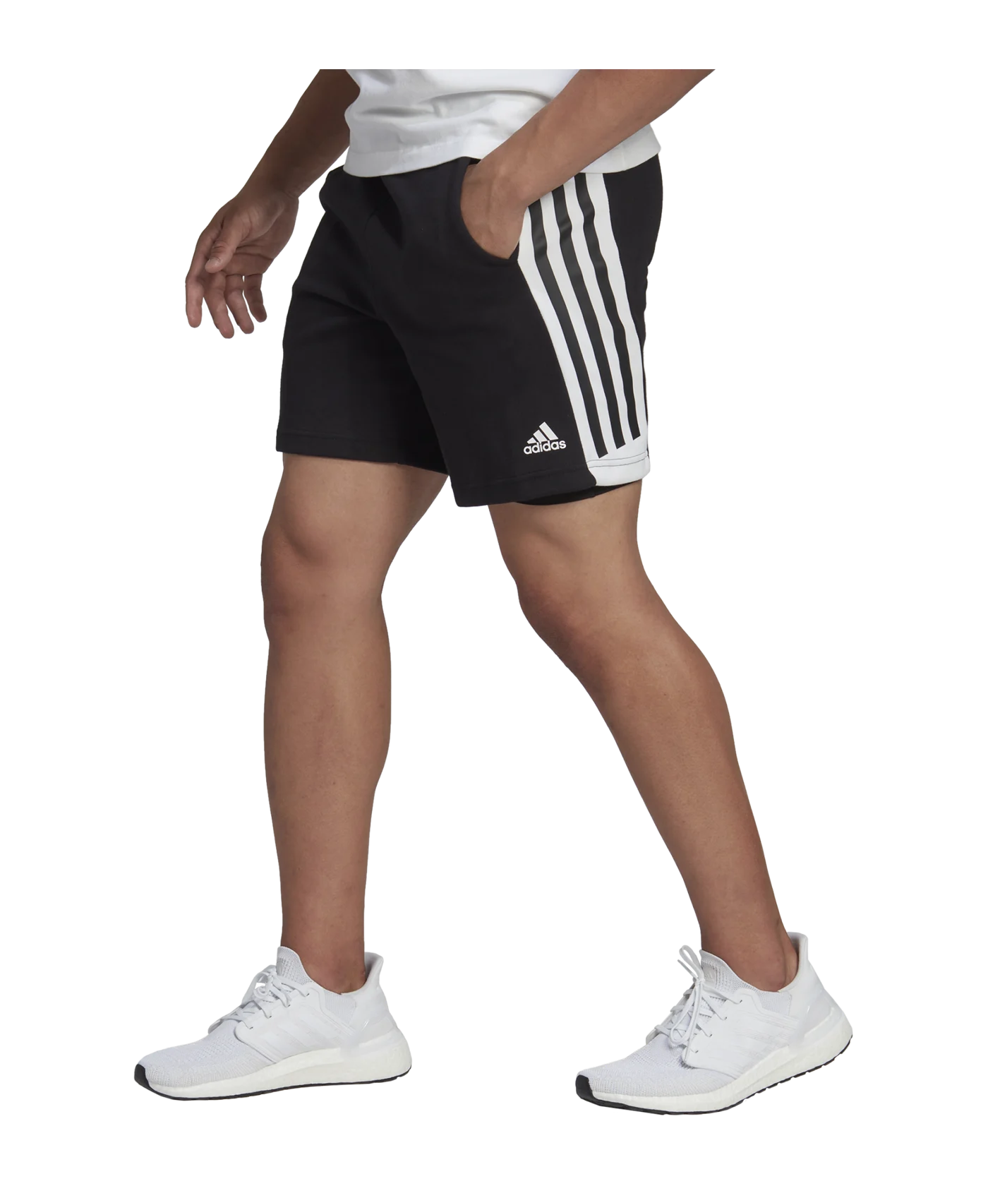 adidas 3S Short Schwarz Weiss
