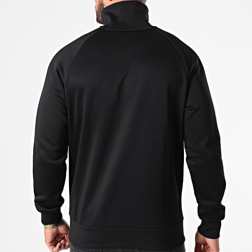 Veste Zippée A Bandes Iconic T7 530094 Noir