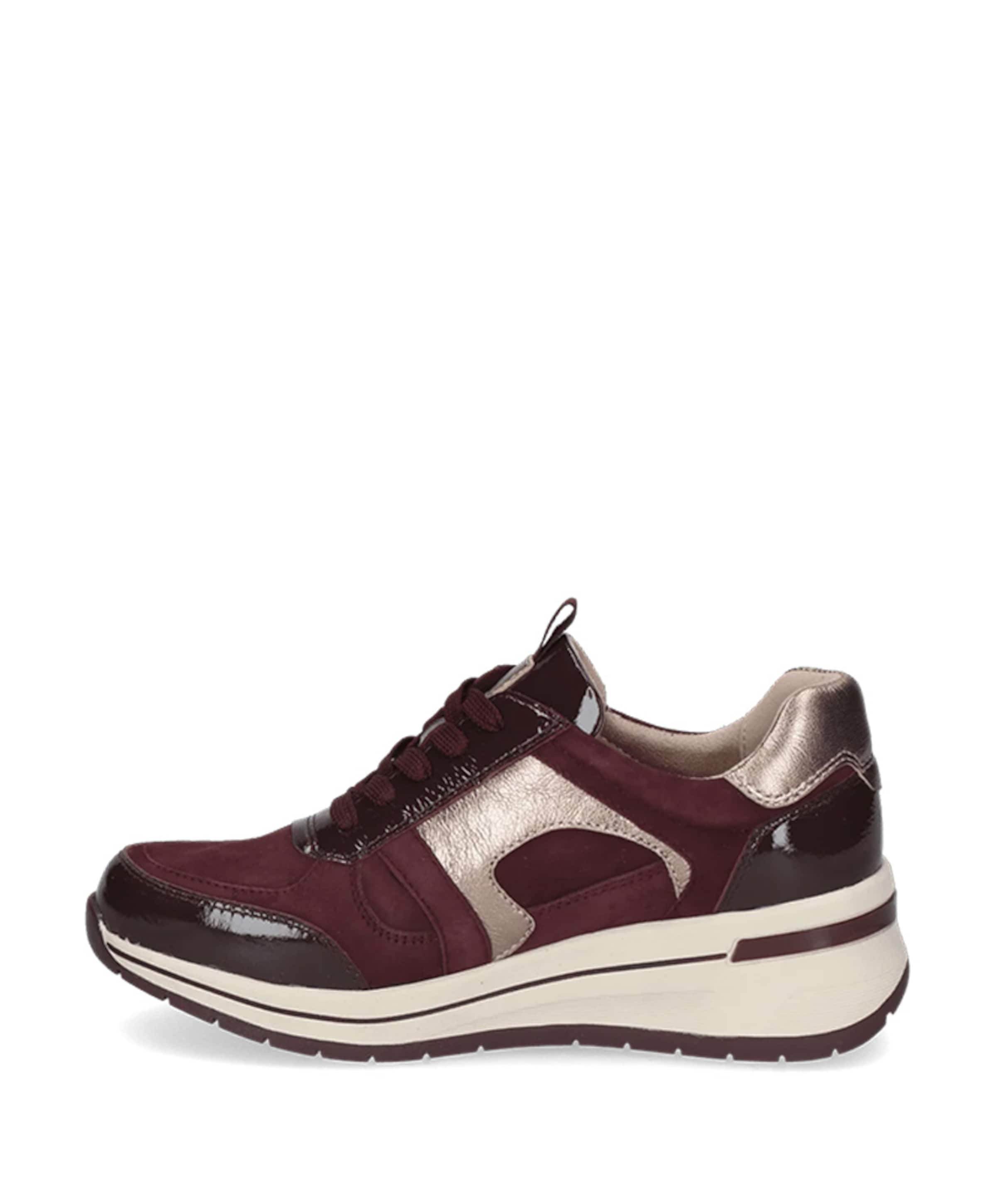 Caprice Lace-up dames sneakers bordeaux