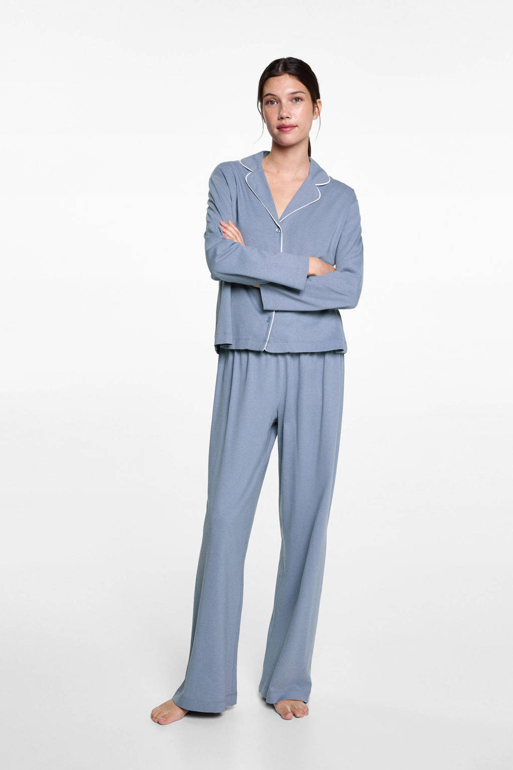 MANGO TEEN pyjama middenblauw