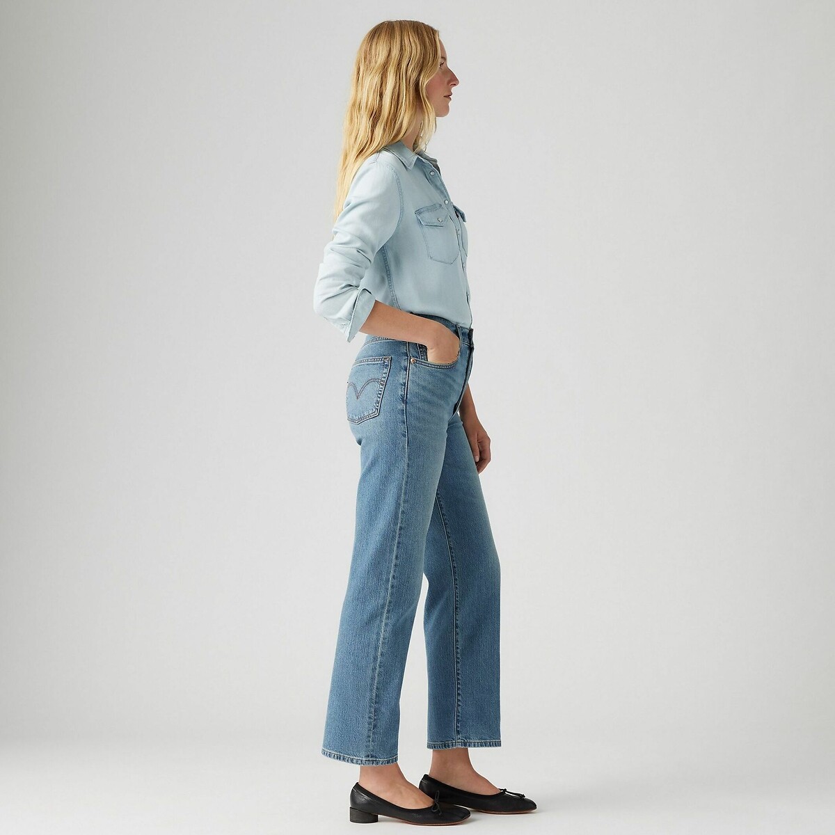 Calça jeans Levi's Ribcage reta até o tornozelo