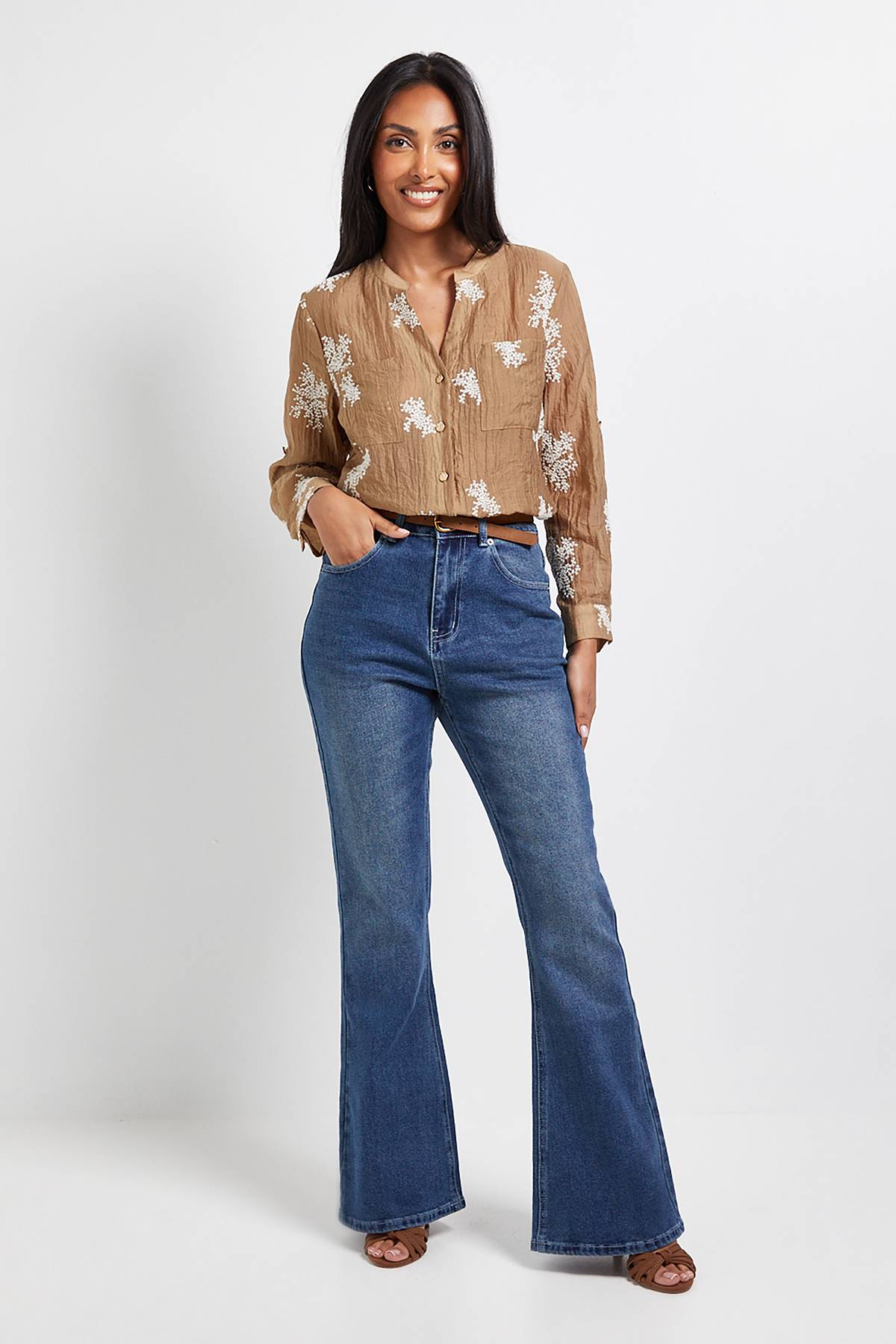 Wallis Chemise Brodée Petite À Enfiler