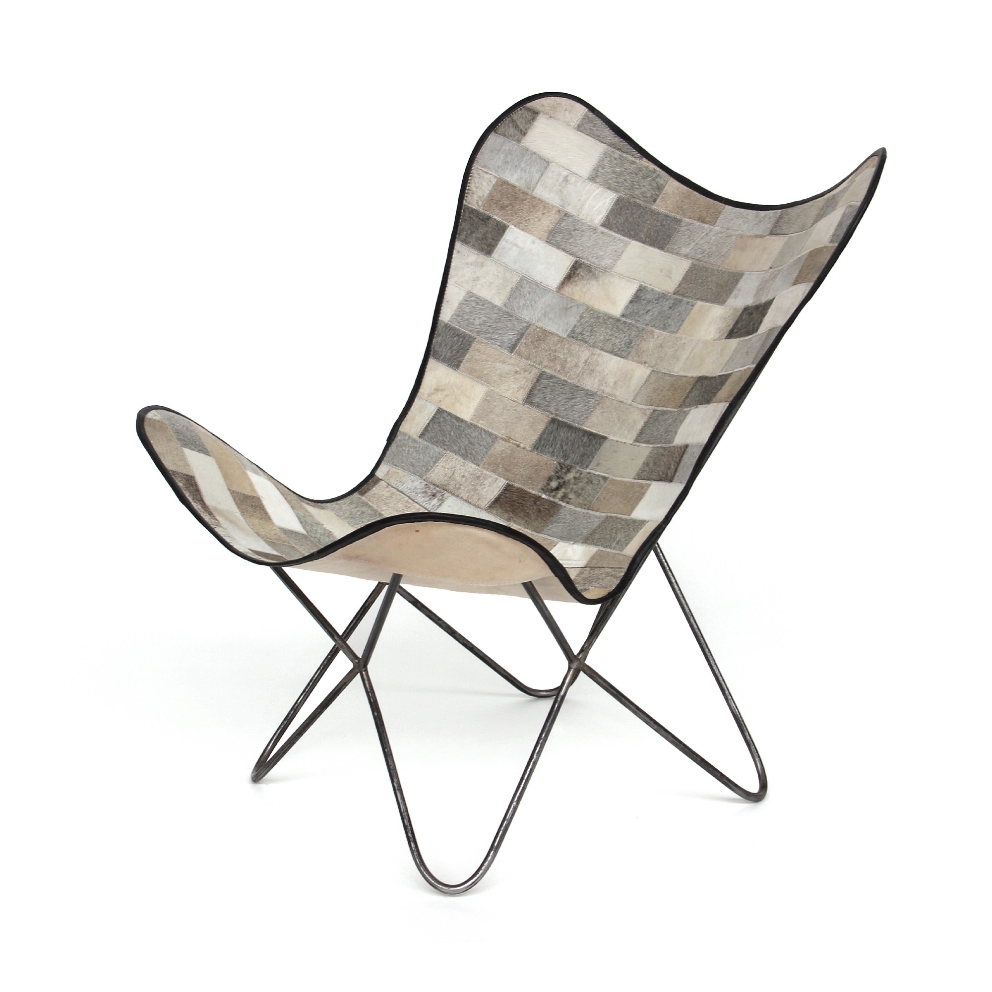 Lounger 'Jimmy', grau, weiß, T 72 cm, B 82 cm, H 92 cm von fischer's lagerhaus