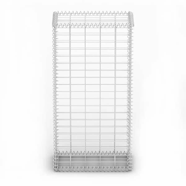 vidaXL Gabionkurv med lokk galvanisert tråd 100 x 50 x 30 cm