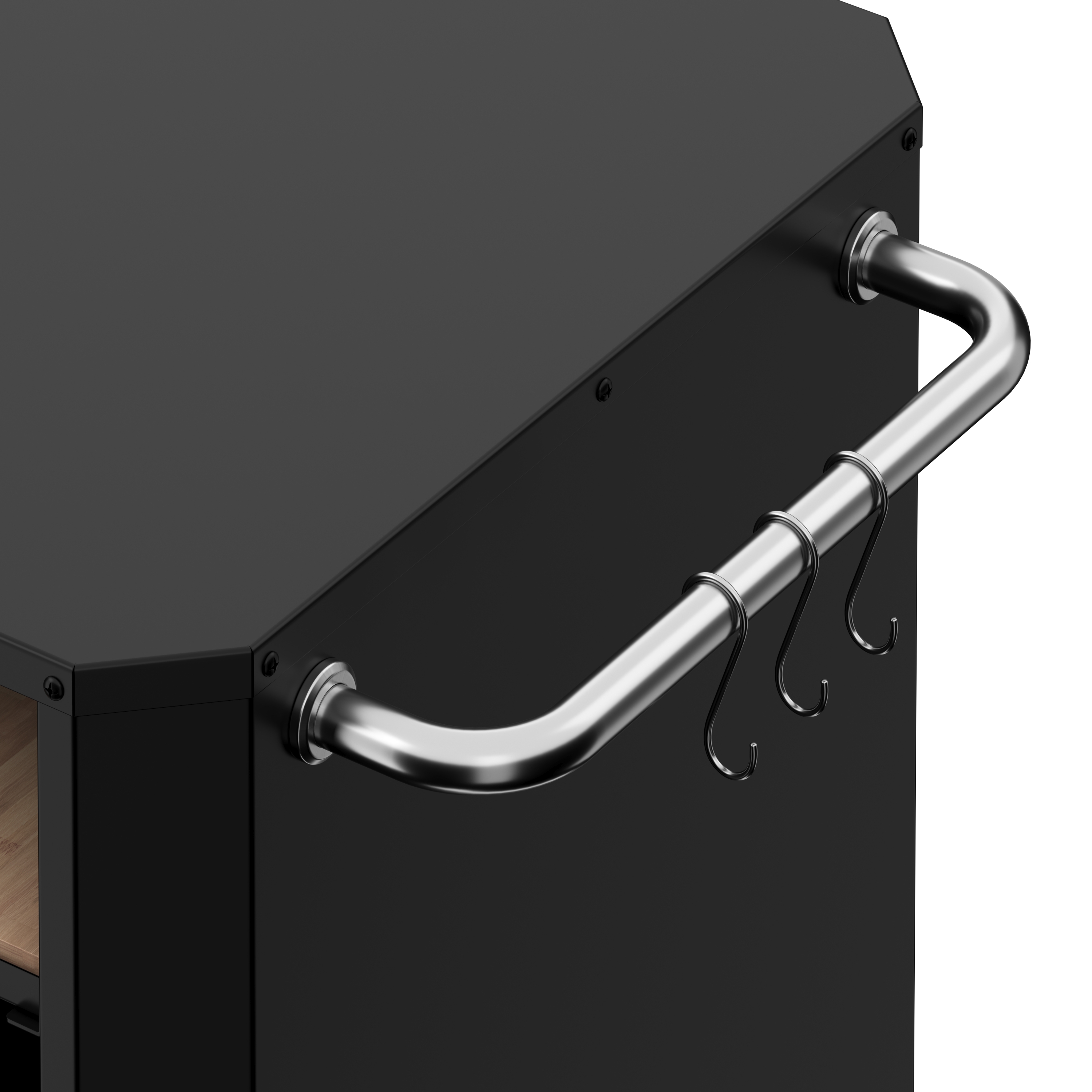 Grill Beistelltisch 60 x 60 x 81 cm schwarz