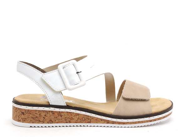 Rieker nu pieds plats femme v3660 beige