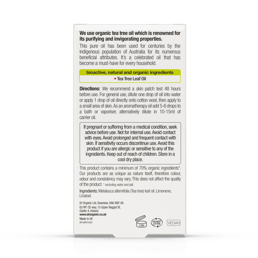 Dr. Organic Tea Tree Pure Olie10 ml