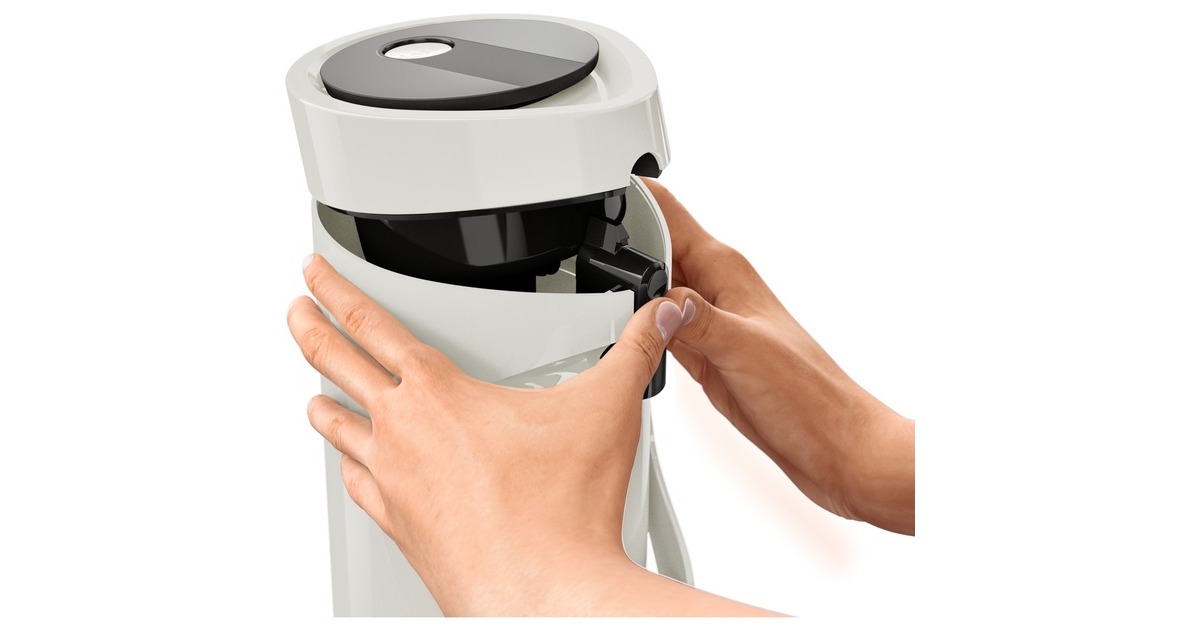EmsaPONZA Pompthermoskan 1,9 Liter isoleerkan  (Hoogglans wit, Comfort Press)