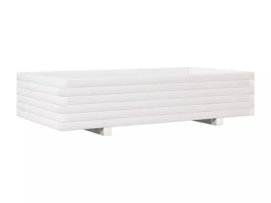 Jardinière bac lit surélevé bois blanche 110 x 60 x 45438 cm 02_0037366