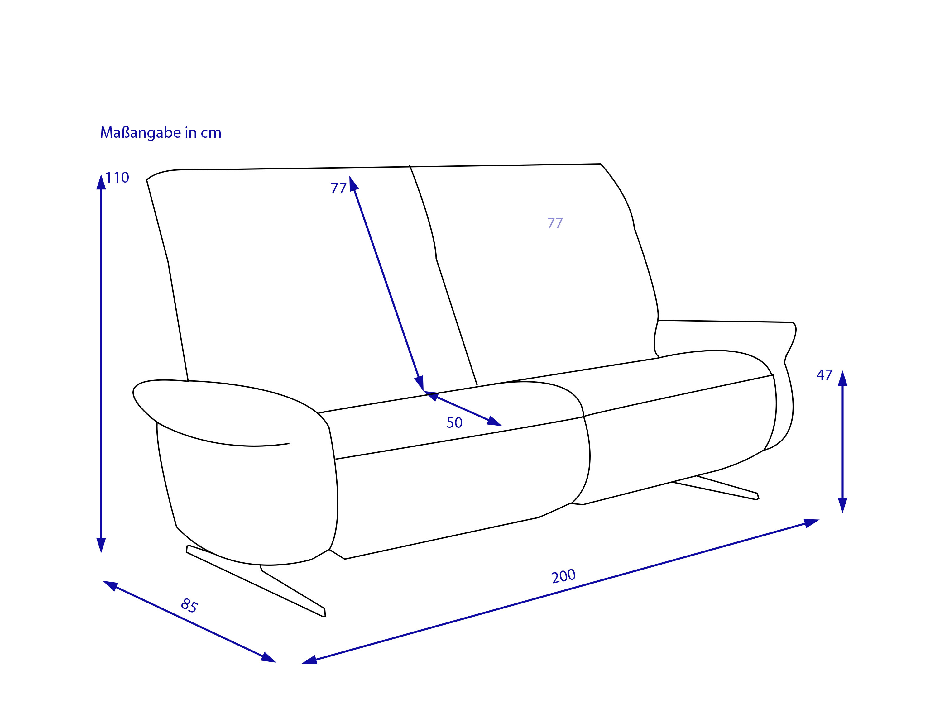 Sofa 3 Sitzer MONDO VARIA 4473