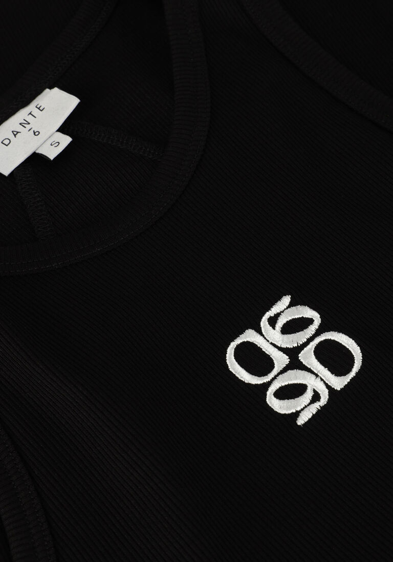 zwarte dante6 top monogram logo tank top