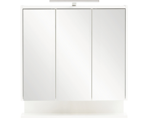 Spiegelkast Möbelpartner Flag 65 x 16 x 71,4 cm wit 3-deurs LED