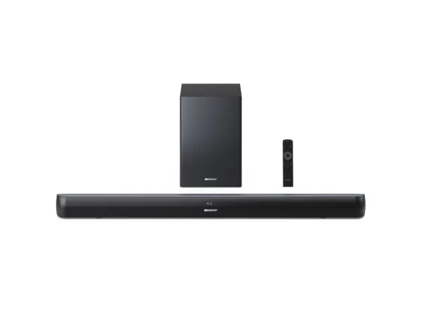 Sharp HT-SBW202 - Lydbarsystem - til hjemmebiograf - 2.1-kanal - trådløs - Bluetooth - sort