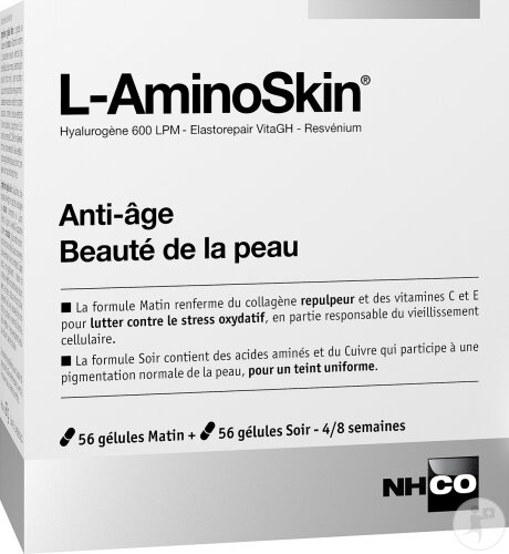 NHCO Nutrition L-AminoSkin Anti-Âge Et Beauté De La Peau 2x56 Gélules