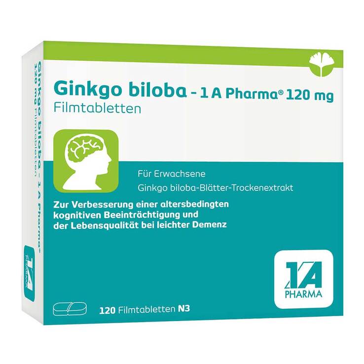 Ginkgo biloba - 1 A Pharma® 120 mg Filmtabletten, 120 St