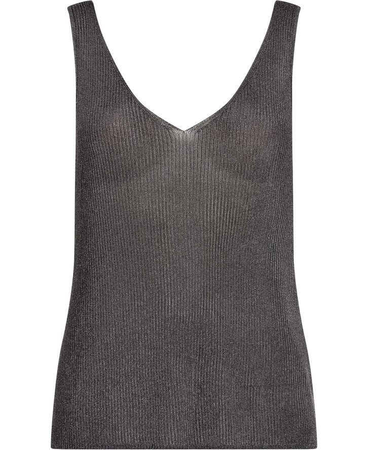 Second Female Ellia Knit Top Charcoal gray