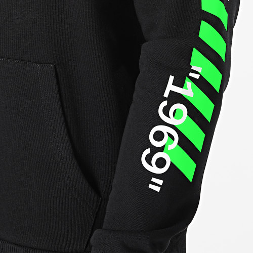 Sweat Capuche Admin 2 Noir Vert Fluo