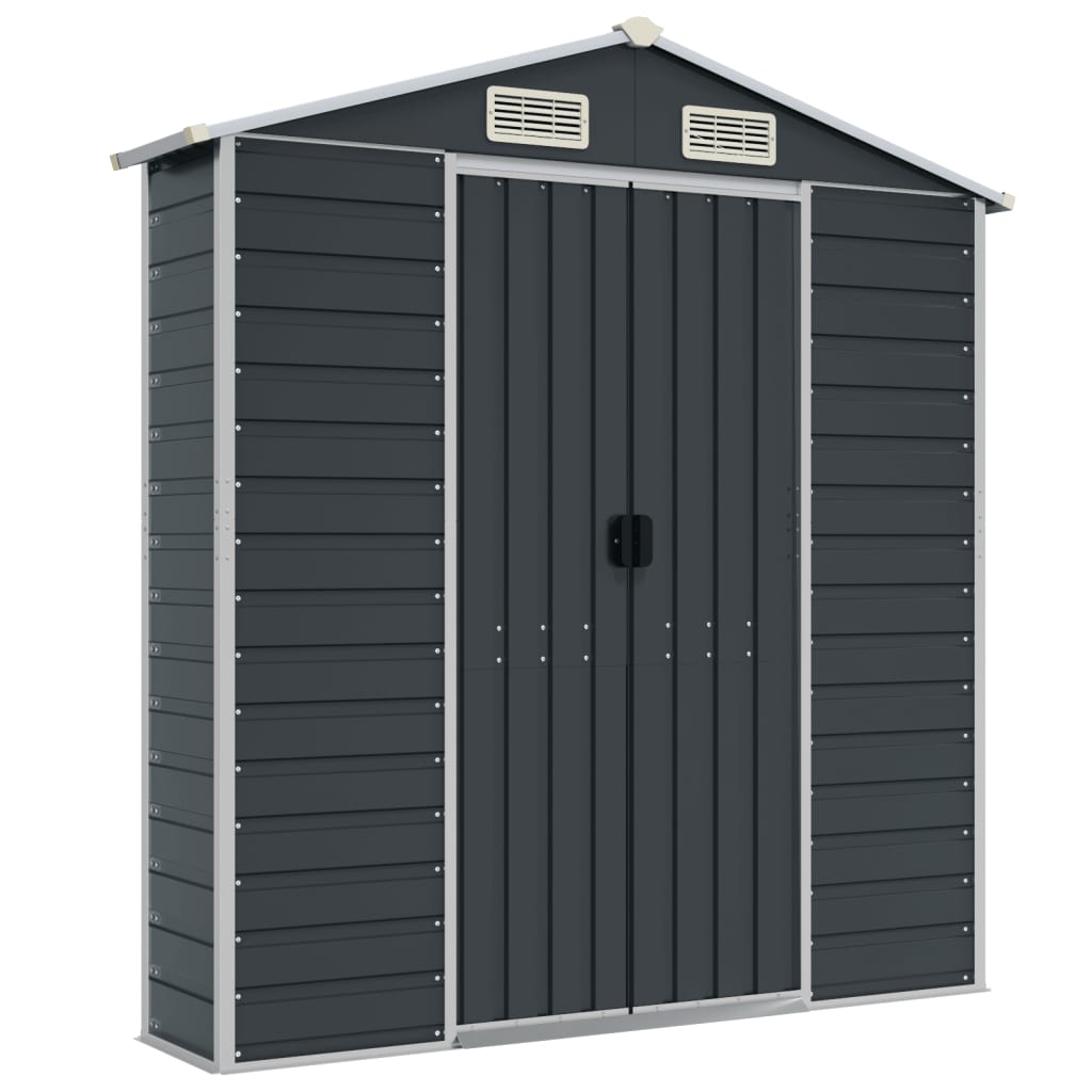 Abri de jardin anthracite 191x895x198 cm acier galvanisé