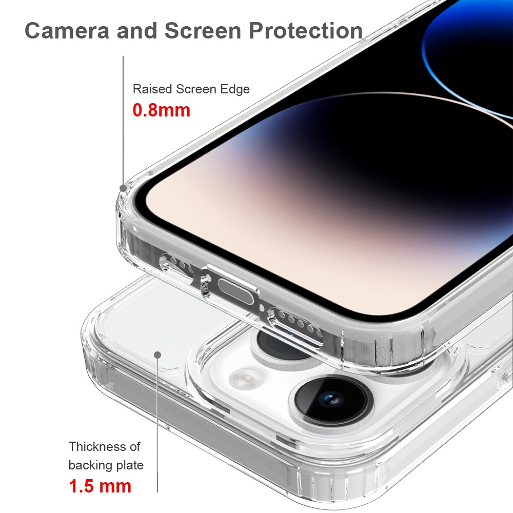 iPhone 15 Pro Hybrid Hülle TPU Bumper   Acryl Rückseite Pankow (11030) - Transparent