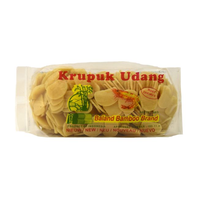 Baland Bamboo Krupuk Udang 3x2cm (ongebakken) 500g