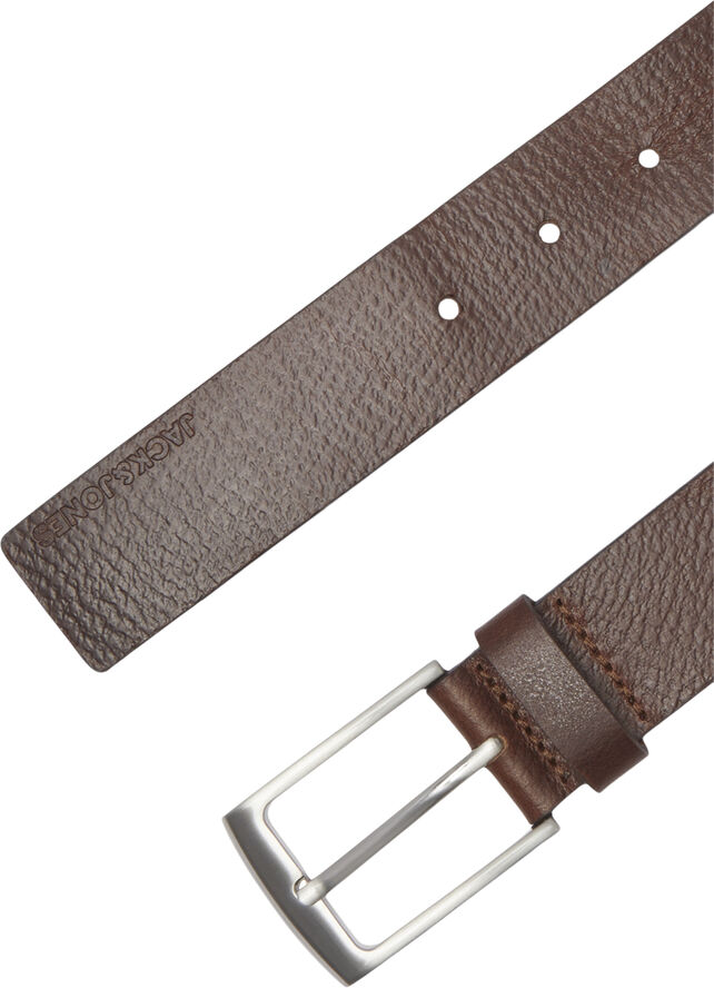 Jack & Jones JACSTOCKHOLM LEATHER BELT NOOS Brown stone