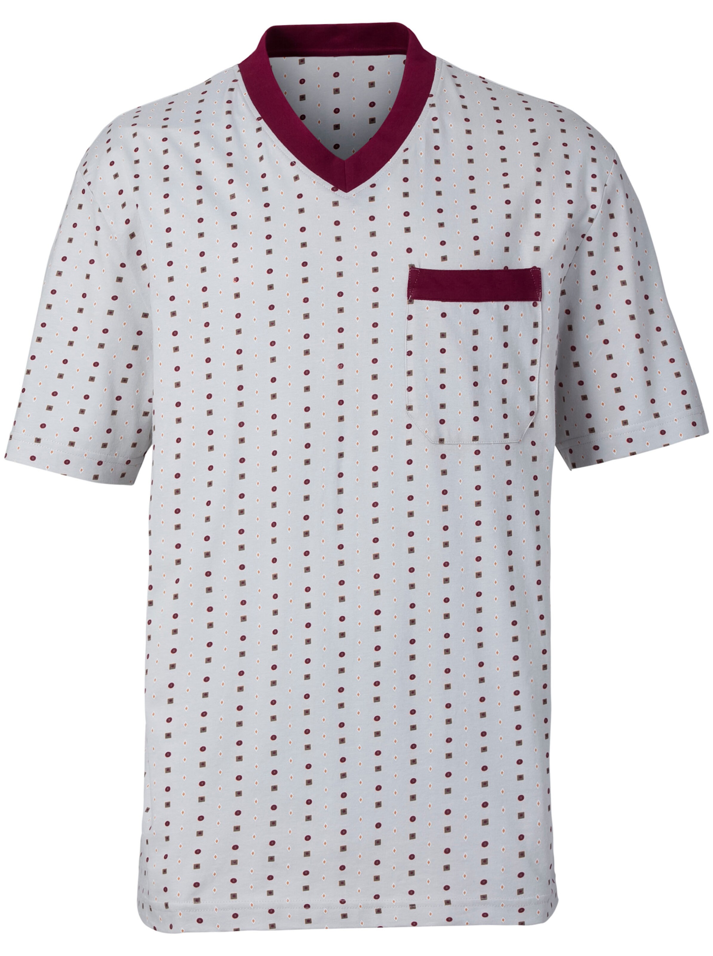 KINGsCLUB Shortys in beige + grau-dunkelrot
