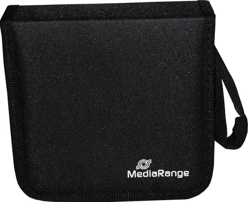 MediaRange - CD Map opbergsysteem - Geschikt voor 24 CD's of DVD's - Nylon - Zwart