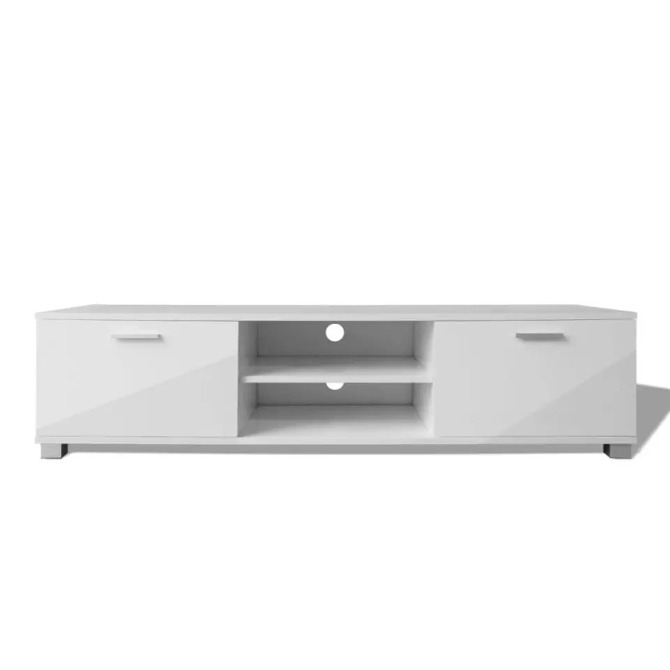 vidaXL - Tv-kast - Wit - Bewerkt hout
