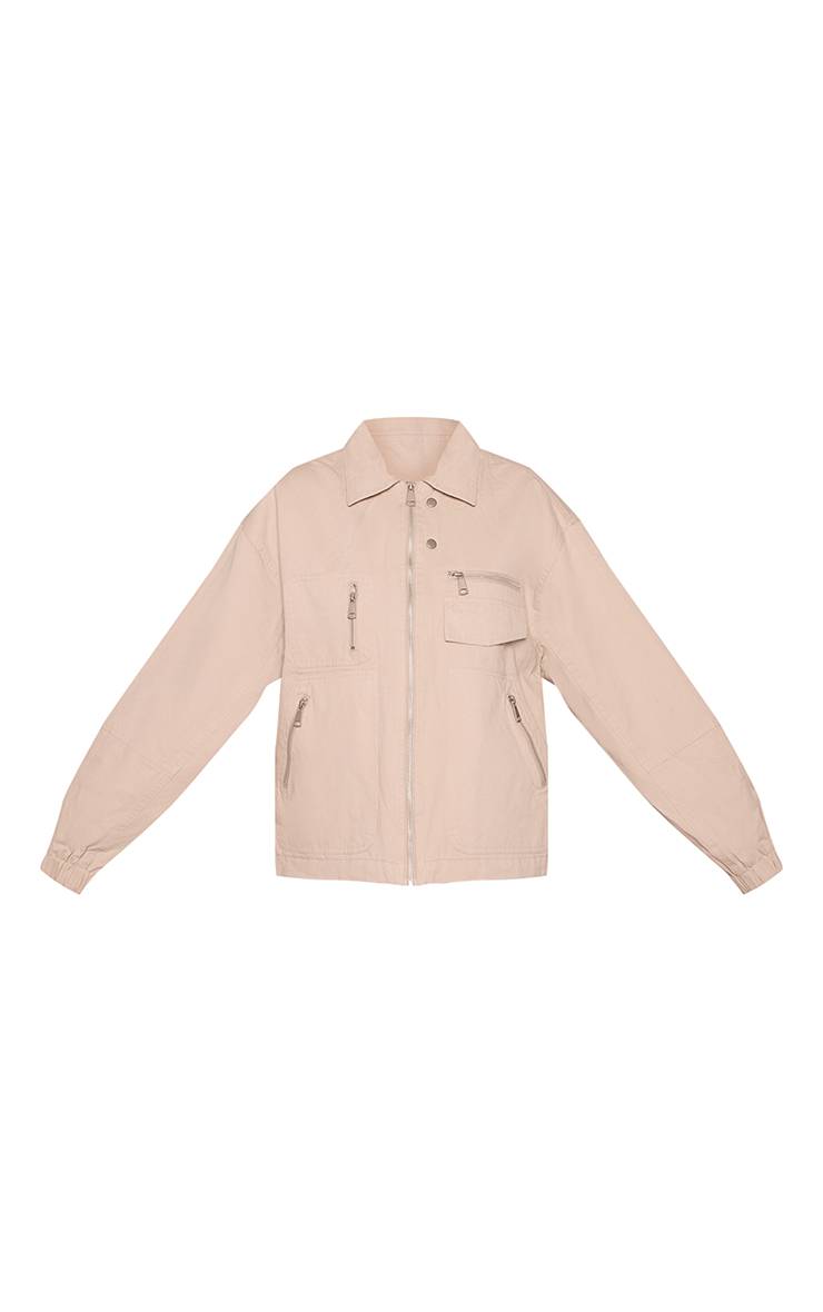 Ecru Veste Oversize En Sergé