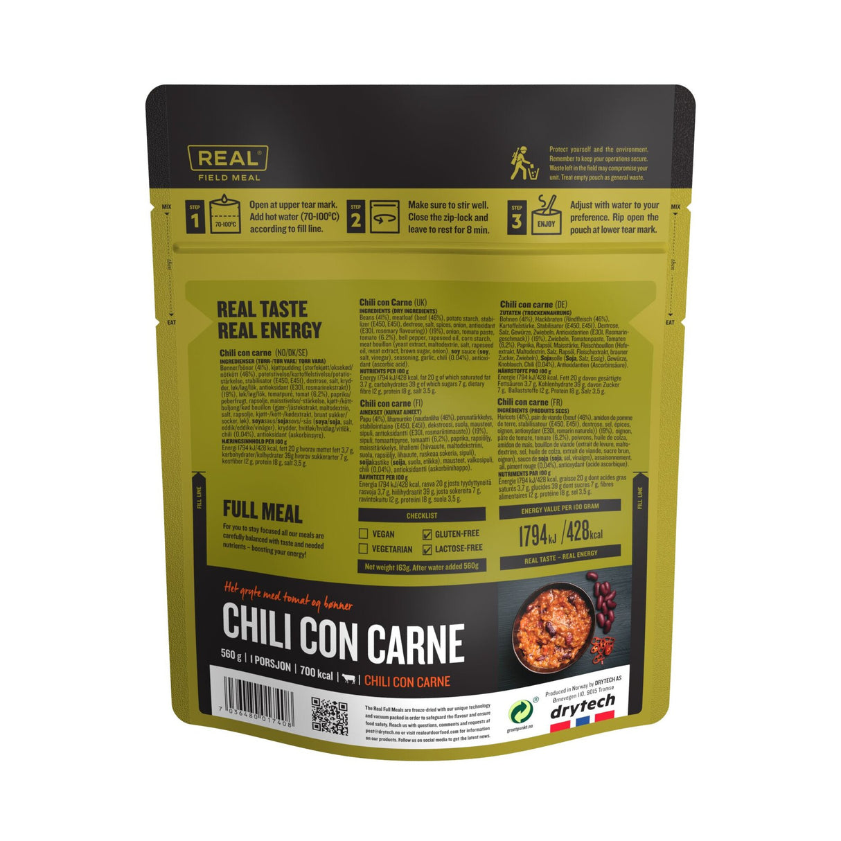 REAL<br>Full meal - Chili con carne