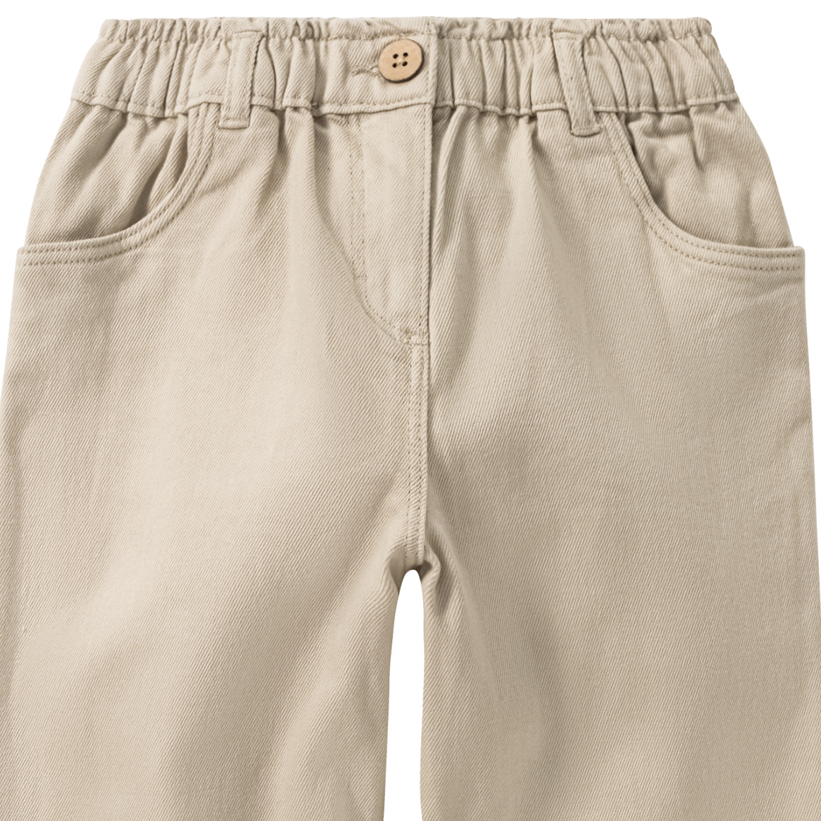 Topolino Pure Collection Mädchen Jeans mit Elastikbund beige
