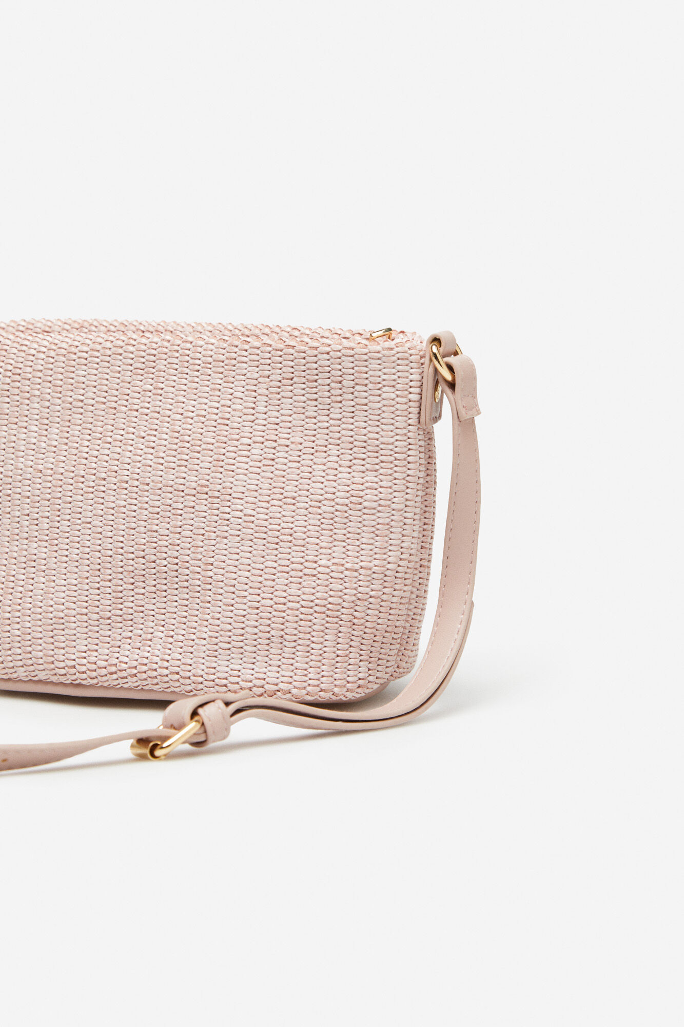 Bolsa transversal estilo ráfia - Lilás