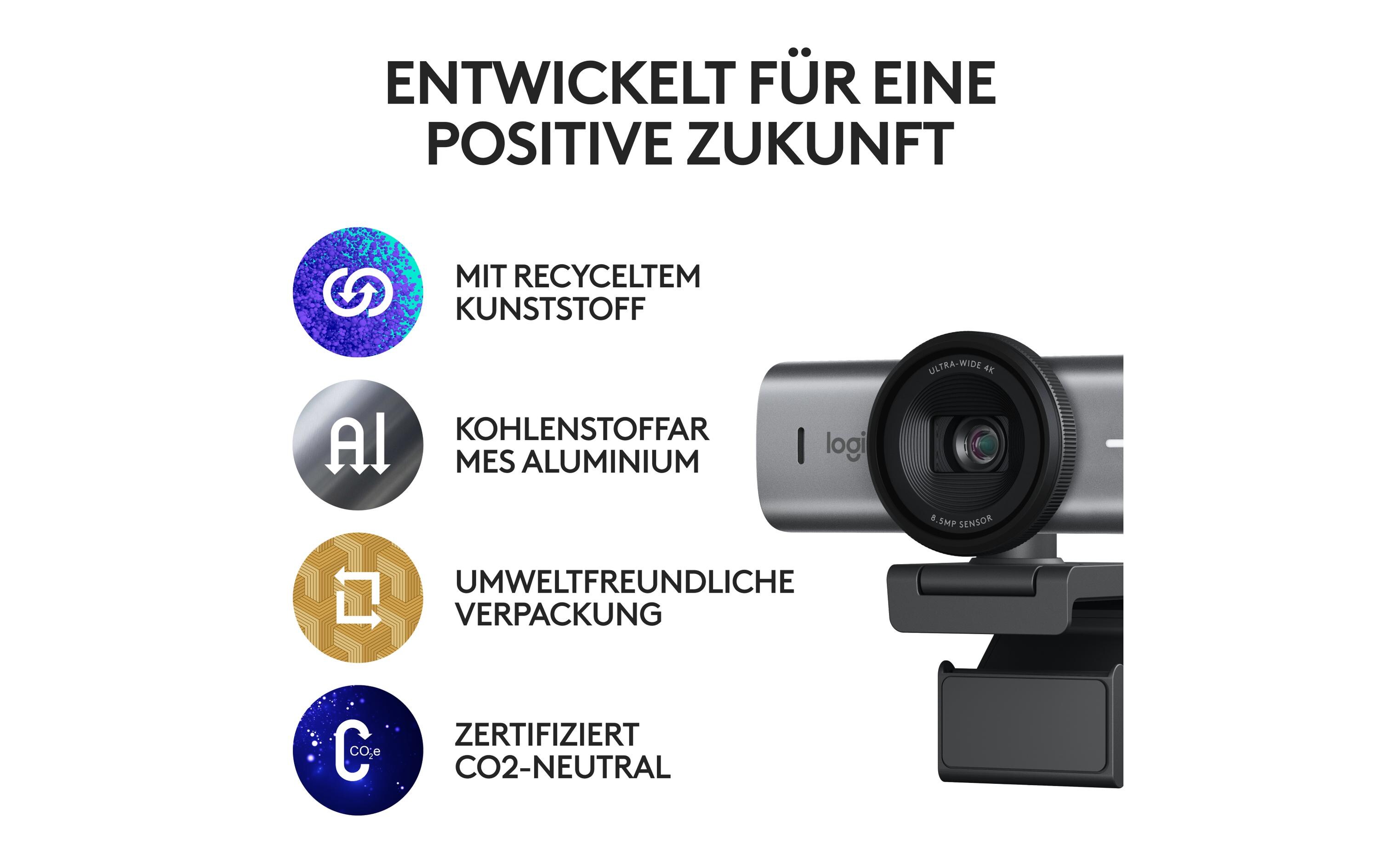 Webcam MX Brio 705 for Business<br>4K-Business-Webcam mit KI-gesteuerten Funktionen und erstklassiger Bildqualität