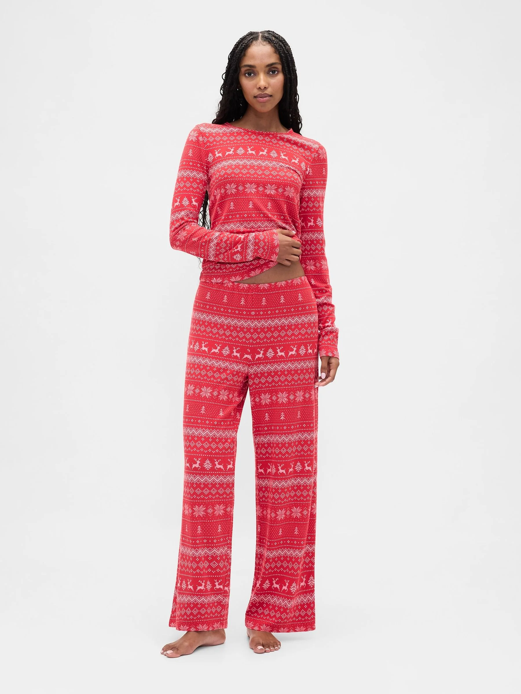Rood - Gap - Kerstpyjama met fairislemotief