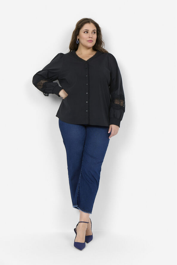 Wasabiconcept Curvy WA-GLENDALE 1 Skjorte Sort 9999 sort