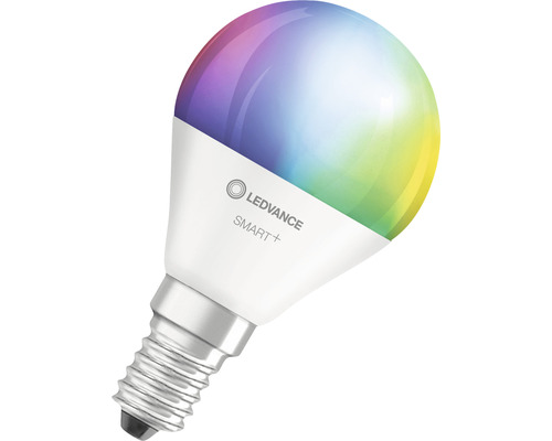 Ledvance Smart WIFI LED Druppellamp Dimbaar P40 E14/5W (40W) Mat 470 lm 2700-6500 K RGBW