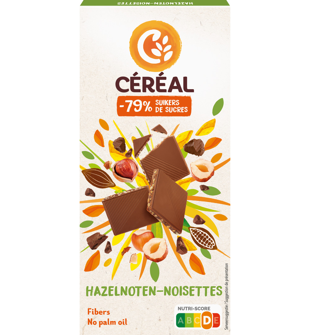 Céréal Tablet hazelnoot maltitol (80 gr)