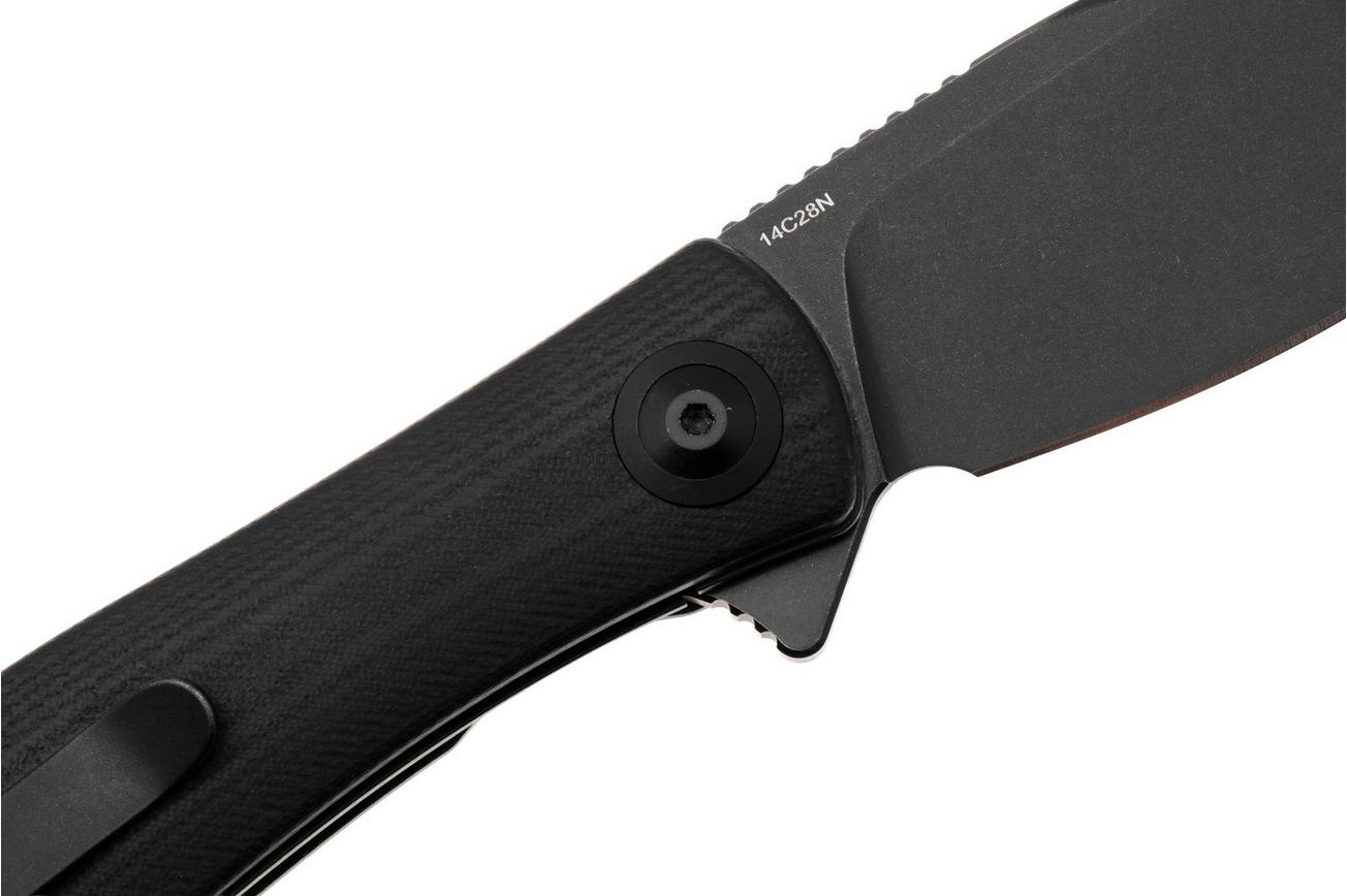 Trollsky Knives Mandu Evo MTE003 Blackwashed 14C28N, Black G10, zakmes, Michael Trollsky design