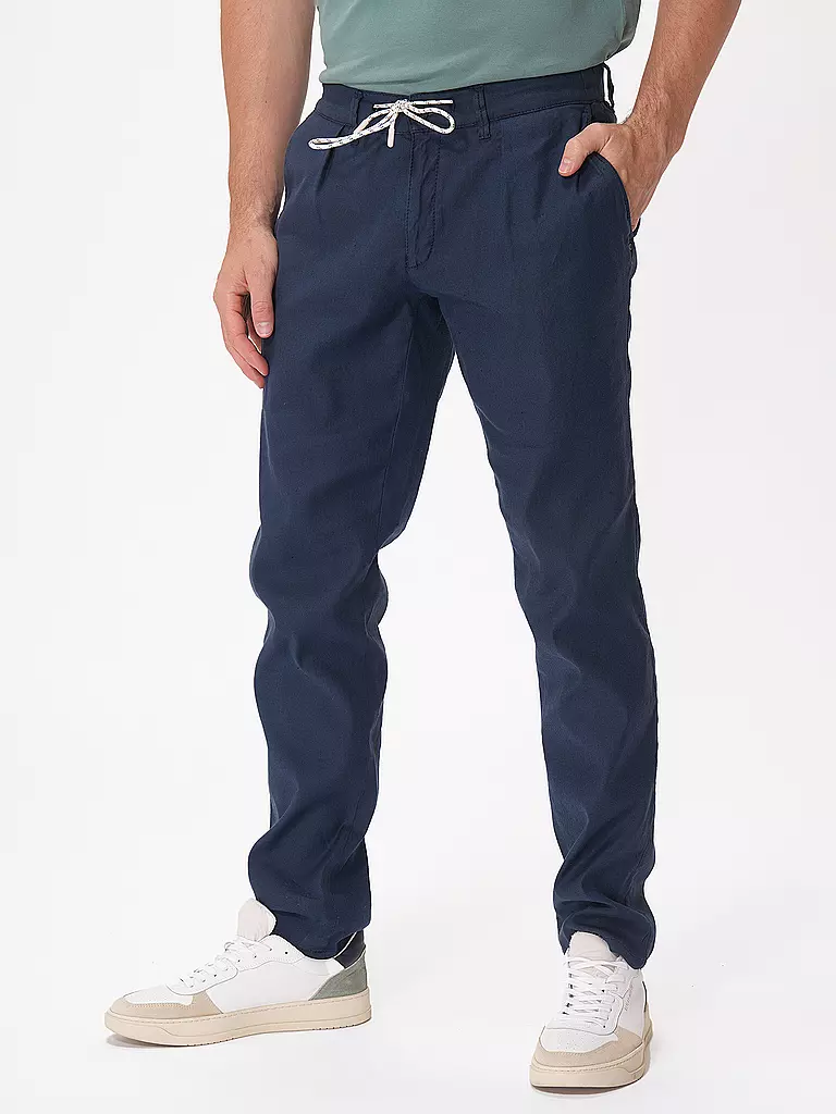 BRAX Leinenhose Modern Fit FABIO K  dunkelblau