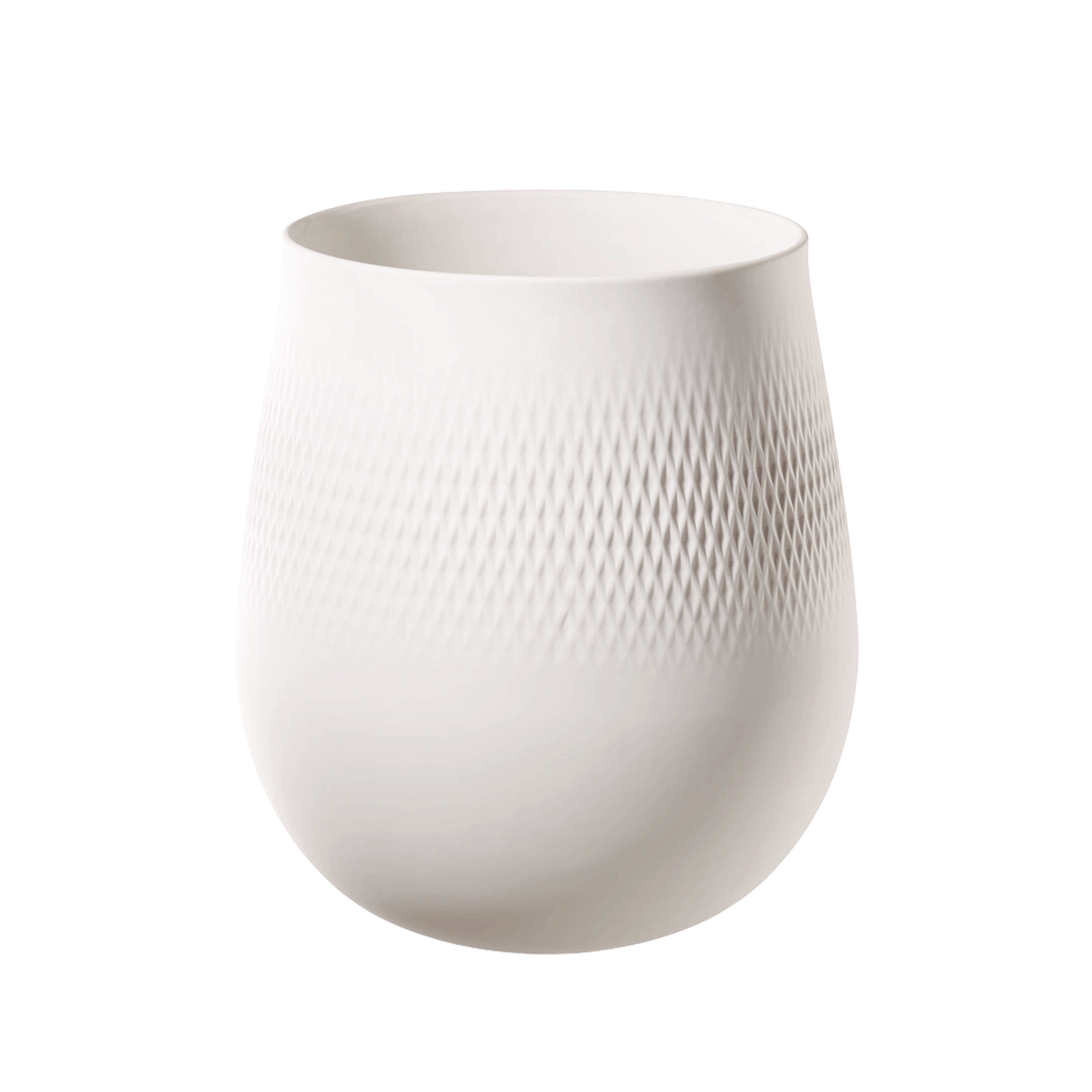 Manufacture Vase White, 8.2'' x 9.1'', Premium Porcelain