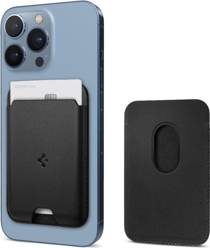 Spigen - Valentinus MagSafe Wallet - Zwart - Accessoire voor iPhone