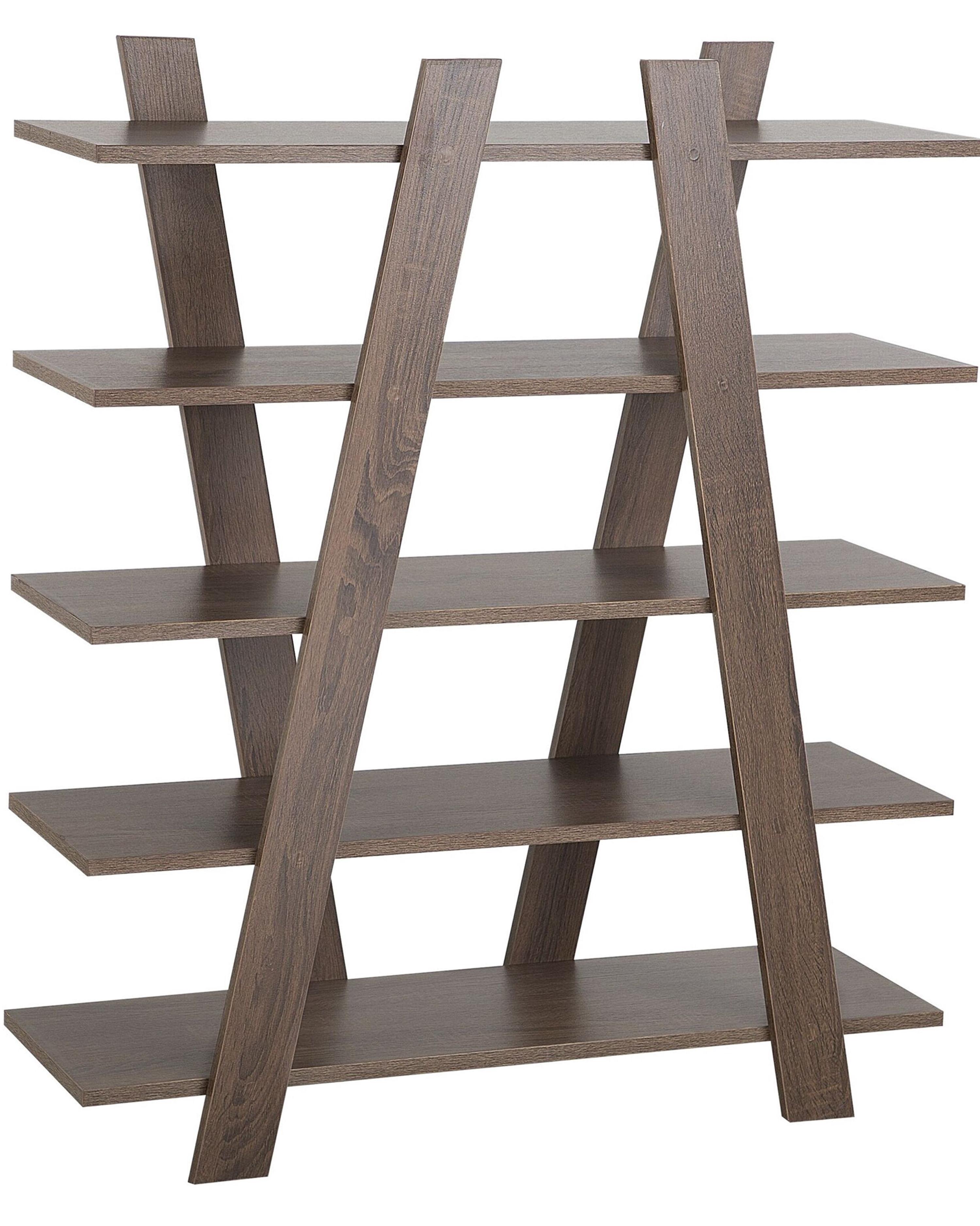 Opbergkast met 5 planken ESCALANTE 116 cm Donkerbruin