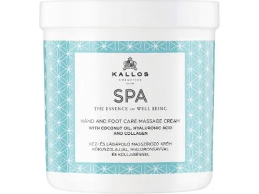 KALLOS_Spa Hand and Foot Care Massage Cream Coconut Oil Hyaluronic Acid & Collagen 500ml