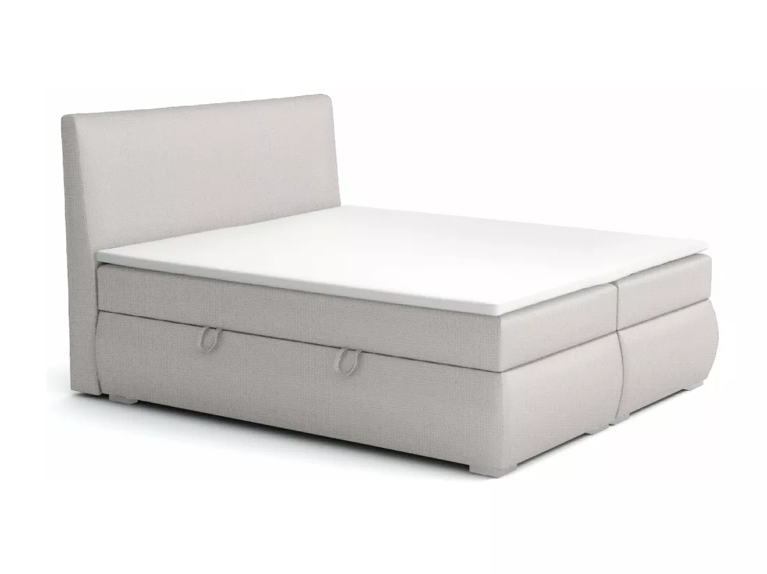 LIT BOXSPRING avec tiroirs de rangement Buffalo 140x200 cm, Orinoco 21 (Gris clair)