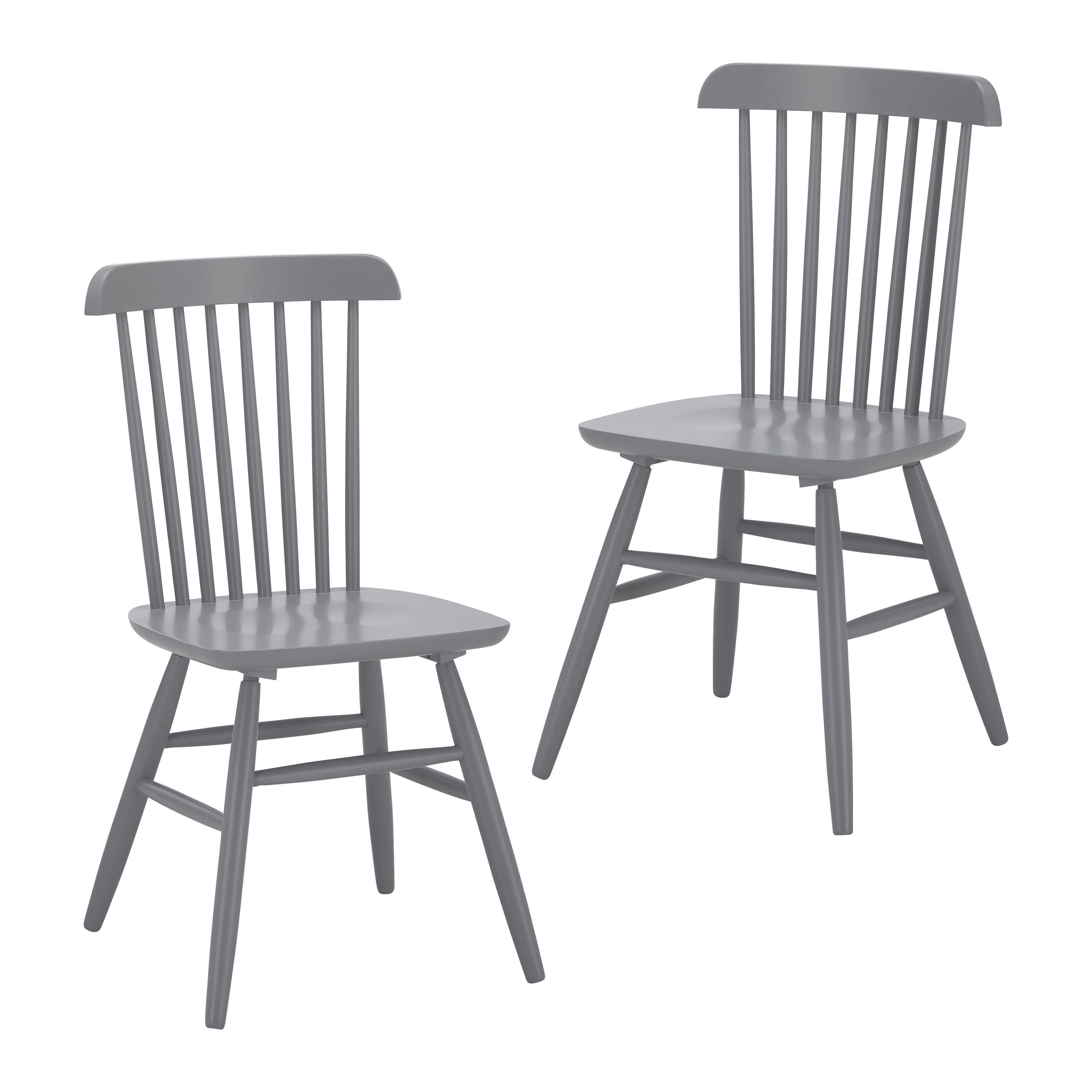 Bessagi Home Stuhl Pedro 2er Set 48 x 89 x 52cm grau