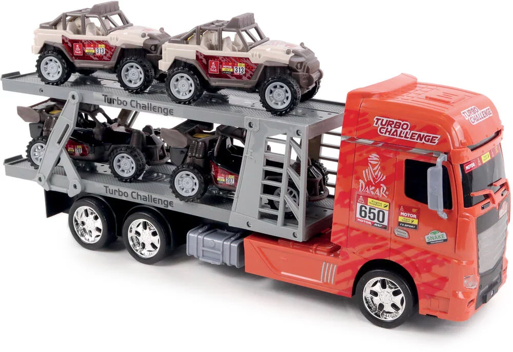 CAMION DAKAR AVEC 4 AUTOS