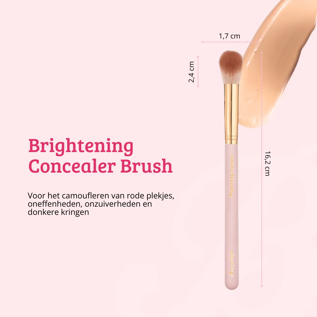 Soft Pink & Gold Brightening Concealer Brush