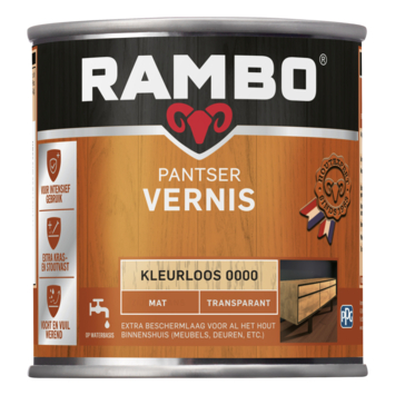 Rambo pantser vernis mat kleurloos 250 ml