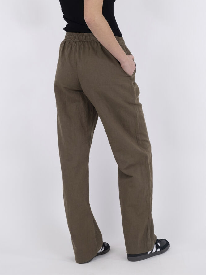Neo Noir Sonar Linen Pants Army